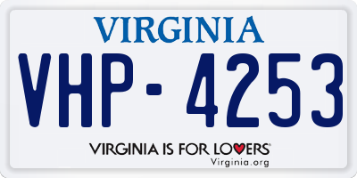 VA license plate VHP4253