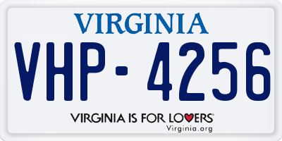VA license plate VHP4256