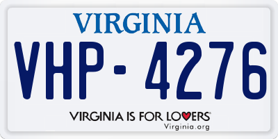 VA license plate VHP4276