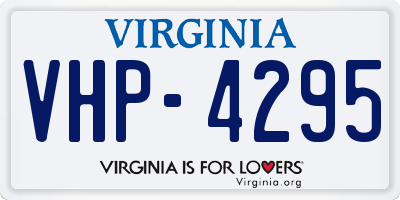 VA license plate VHP4295