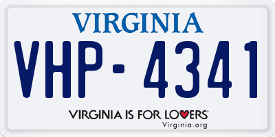 VA license plate VHP4341