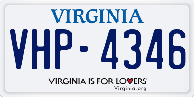 VA license plate VHP4346