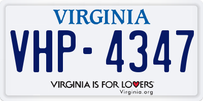 VA license plate VHP4347