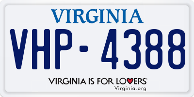 VA license plate VHP4388