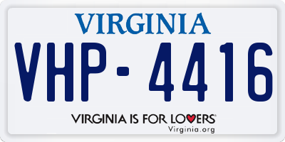 VA license plate VHP4416