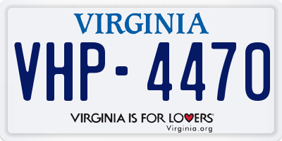 VA license plate VHP4470