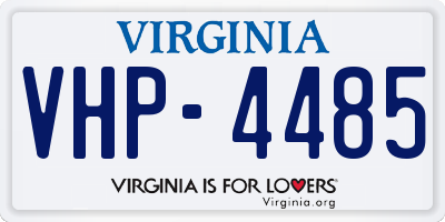 VA license plate VHP4485
