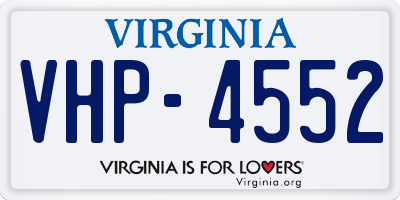 VA license plate VHP4552
