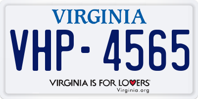 VA license plate VHP4565