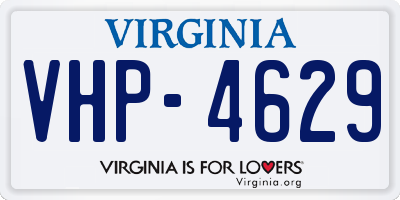 VA license plate VHP4629