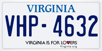 VA license plate VHP4632