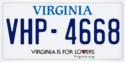 VA license plate VHP4668