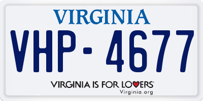 VA license plate VHP4677