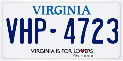 VA license plate VHP4723