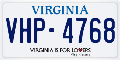 VA license plate VHP4768