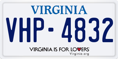 VA license plate VHP4832