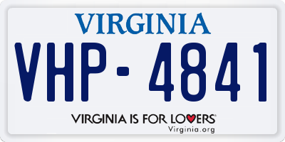 VA license plate VHP4841