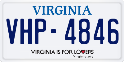 VA license plate VHP4846