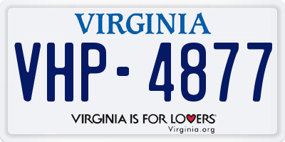 VA license plate VHP4877