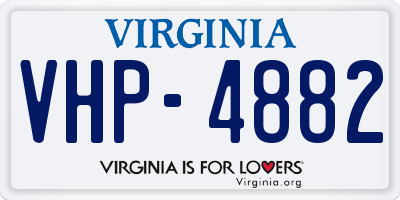 VA license plate VHP4882