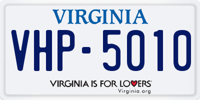 VA license plate VHP5010