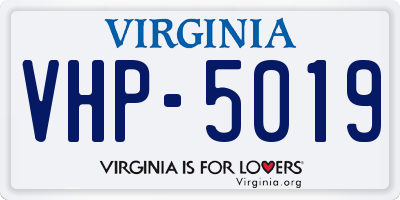 VA license plate VHP5019