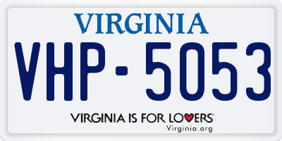 VA license plate VHP5053