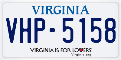 VA license plate VHP5158
