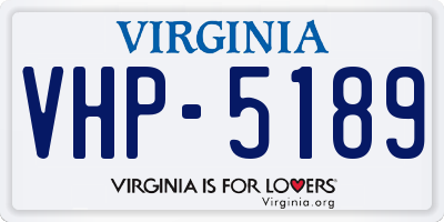 VA license plate VHP5189