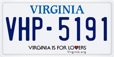 VA license plate VHP5191