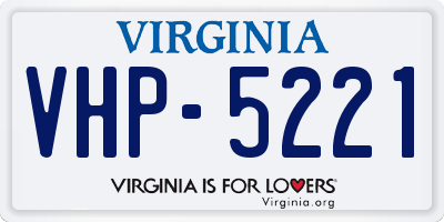 VA license plate VHP5221