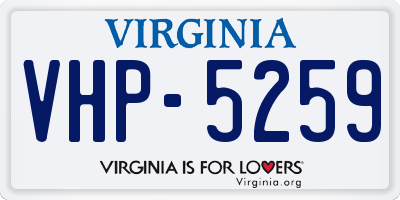 VA license plate VHP5259