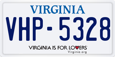 VA license plate VHP5328