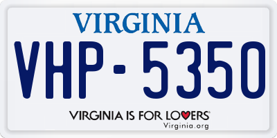 VA license plate VHP5350