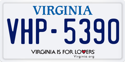 VA license plate VHP5390