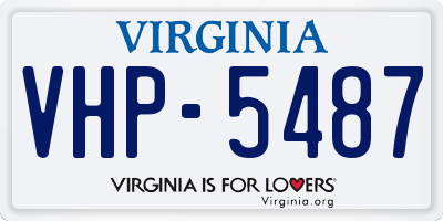 VA license plate VHP5487