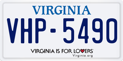 VA license plate VHP5490