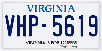 VA license plate VHP5619