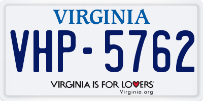 VA license plate VHP5762
