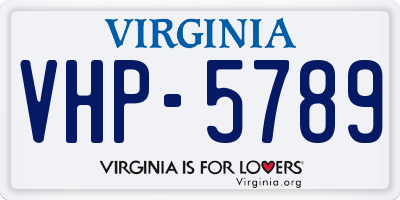 VA license plate VHP5789