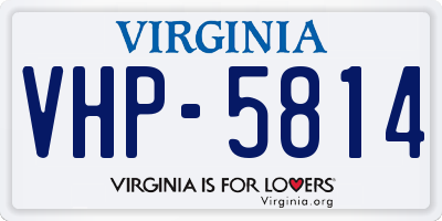 VA license plate VHP5814