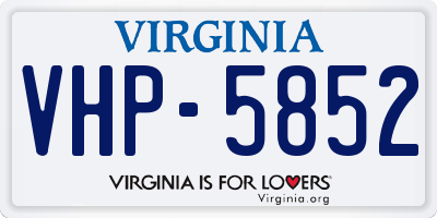 VA license plate VHP5852