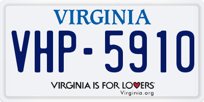 VA license plate VHP5910