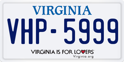 VA license plate VHP5999