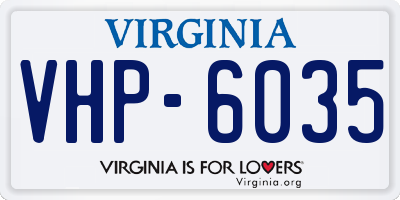 VA license plate VHP6035