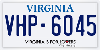 VA license plate VHP6045
