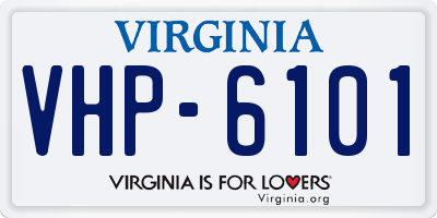VA license plate VHP6101