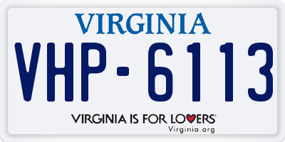 VA license plate VHP6113