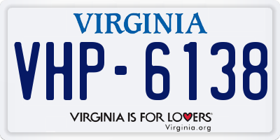 VA license plate VHP6138
