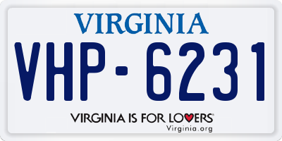VA license plate VHP6231